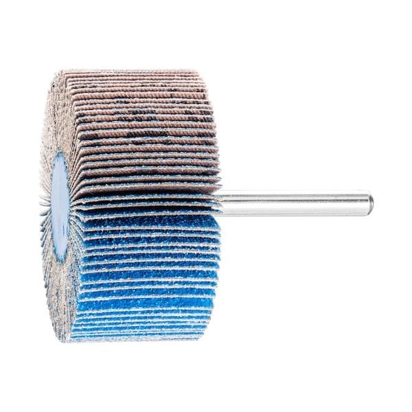 Pferd 2-1/2" x 1" Mounted Flap Wheel - 1/4" Shank - Zirconia Z-COOL - 120 Grit, INOX 45479 - main